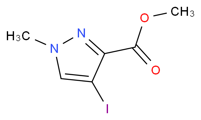 methyl 4-iodo-1-methyl-1H-pyrazole-3-carboxylate_分子结构_CAS_75092-25-0