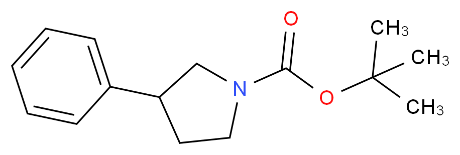 tert-butyl 3-phenylpyrrolidine-1-carboxylate_分子结构_CAS_147410-43-3