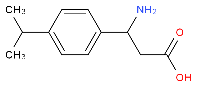 3-amino-3-[4-(propan-2-yl)phenyl]propanoic acid_分子结构_CAS_)