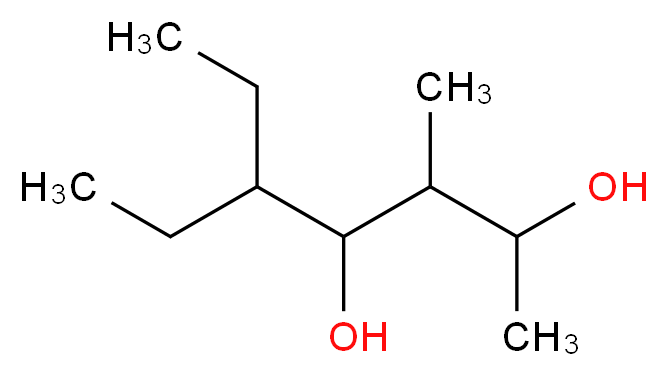 5-ethyl-3-methylheptane-2,4-diol_分子结构_CAS_7748-39-2