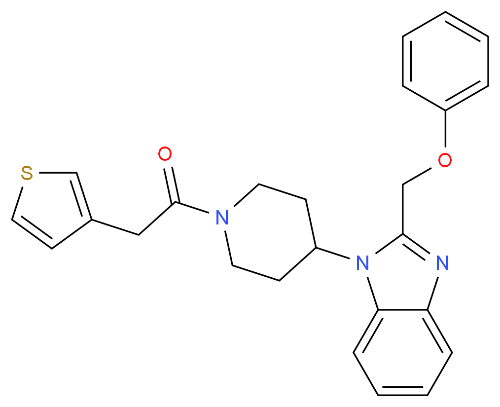 2-(phenoxymethyl)-1-[1-(3-thienylacetyl)-4-piperidinyl]-1H-benzimidazole_分子结构_CAS_)