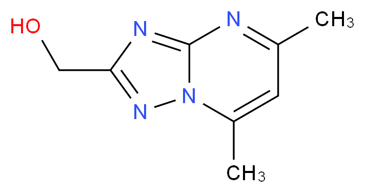 (5,7-dimethyl[1,2,4]triazolo[1,5-a]pyrimidin-2-yl)methanol_分子结构_CAS_54535-00-1)