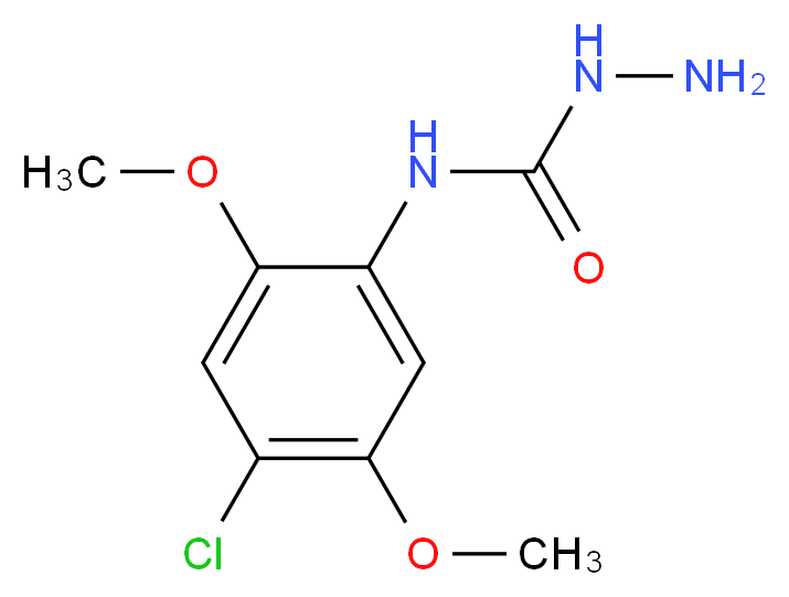 3-amino-1-(4-chloro-2,5-dimethoxyphenyl)urea_分子结构_CAS_)