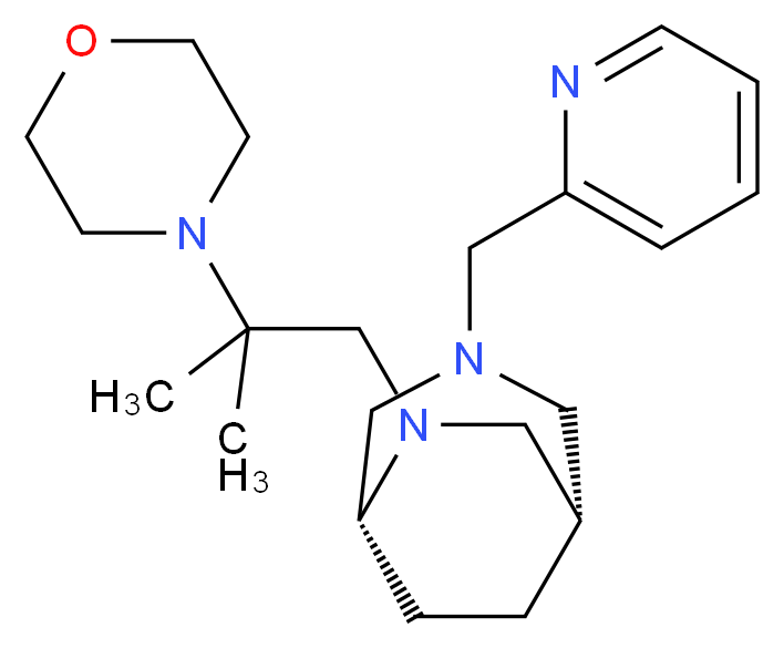 (1S*,5R*)-6-[2-methyl-2-(4-morpholinyl)propyl]-3-(2-pyridinylmethyl)-3,6-diazabicyclo[3.2.2]nonane_分子结构_CAS_)