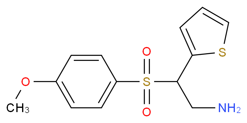 2-[(4-Methoxyphenyl)sulphonyl]-2-(2-thienyl)ethylamine_分子结构_CAS_)