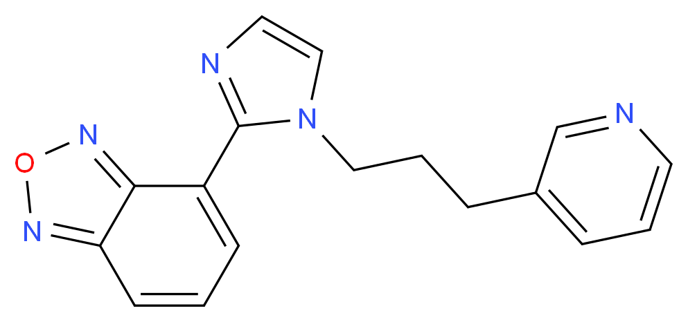 4-[1-(3-pyridin-3-ylpropyl)-1H-imidazol-2-yl]-2,1,3-benzoxadiazole_分子结构_CAS_)