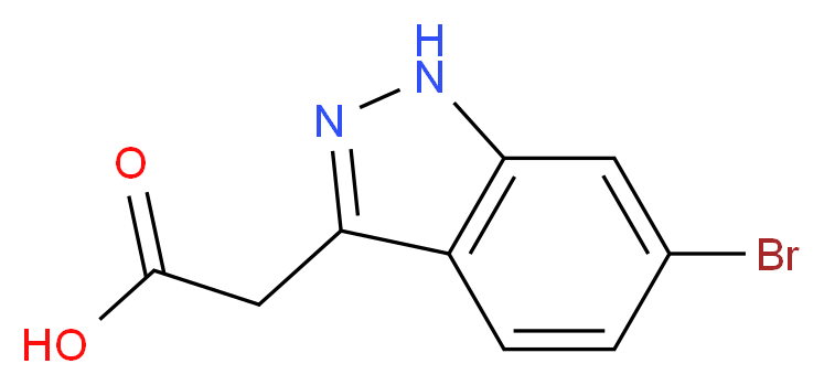 (6-BROMO-1H-INDAZOL-3-YL)-ACETIC ACID_分子结构_CAS_944904-66-9)
