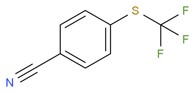 4-[(trifluoromethyl)sulfanyl]benzonitrile_分子结构_CAS_332-26-3