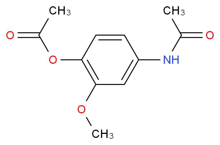 N-[4-(Acetyloxy)-3-methoxyphenyl]-acetamide_分子结构_CAS_75813-77-3)
