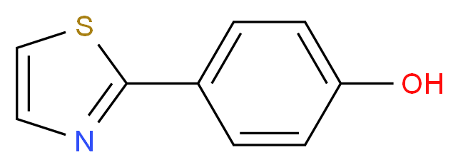 4-(2-噻唑基)苯酚_分子结构_CAS_81015-49-8)