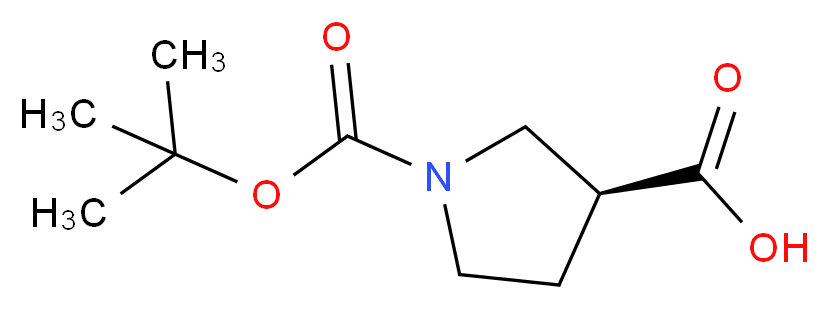 (3S)-1-[(tert-butoxy)carbonyl]pyrrolidine-3-carboxylic acid_分子结构_CAS_140148-70-5