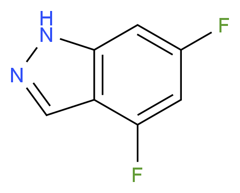 4,6-DIFLUORO-1H-INDAZOLE_分子结构_CAS_885520-26-3)