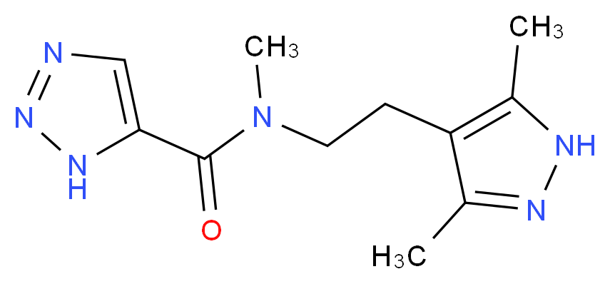N-[2-(3,5-dimethyl-1H-pyrazol-4-yl)ethyl]-N-methyl-1H-1,2,3-triazole-5-carboxamide_分子结构_CAS_)