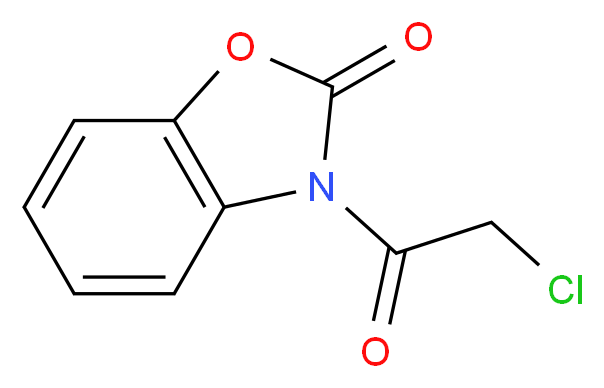 3-(2-chloroacetyl)-2,3-dihydro-1,3-benzoxazol-2-one_分子结构_CAS_95923-44-7