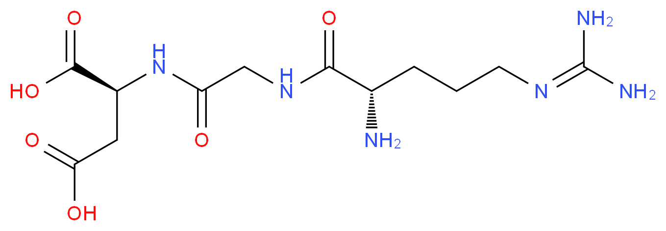 (2S)-2-{2-[(2S)-2-amino-5-[(diaminomethylidene)amino]pentanamido]acetamido}butanedioic acid_分子结构_CAS_99896-85-2