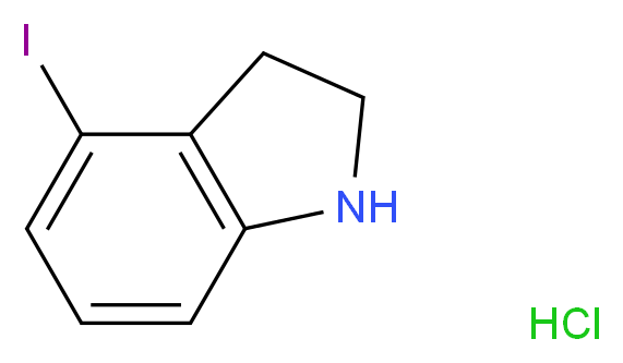 4-iodo-2,3-dihydro-1H-indole hydrochloride_分子结构_CAS_1187929-37-8