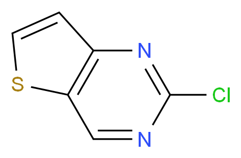 2-chlorothieno[3,2-d]pyrimidine_分子结构_CAS_1119280-68-0