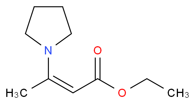 (Z)-Ethyl 3-(pyrrolidin-1-yl)but-2-enoate_分子结构_CAS_70526-06-6)