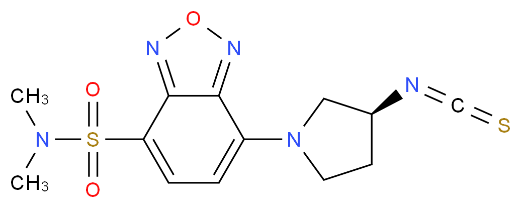 7-[(3S)-3-isothiocyanatopyrrolidin-1-yl]-N,N-dimethyl-2,1,3-benzoxadiazole-4-sulfonamide_分子结构_CAS_163927-32-0