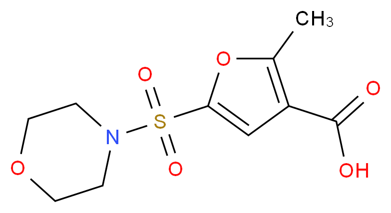 2-Methyl-5-[(morpholin-4-yl)sulphonyl]-3-furoic acid 95%+_分子结构_CAS_306936-37-8)