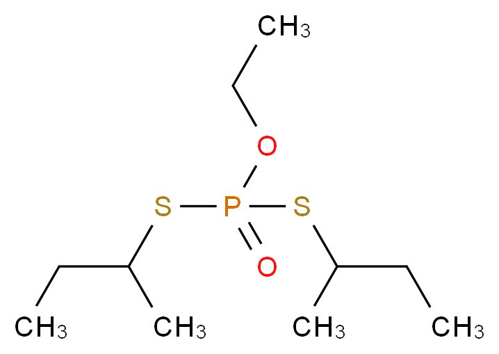 ethyl bis(butan-2-ylsulfanyl)phosphinate_分子结构_CAS_95465-99-9