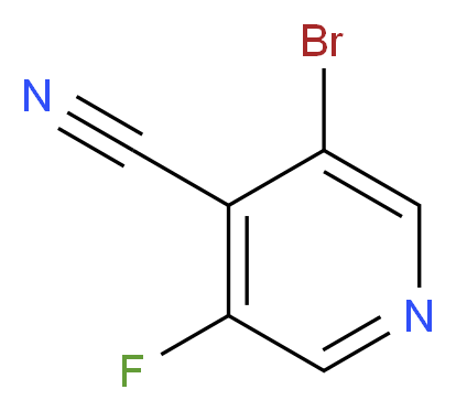 3-bromo-5-fluoropyridine-4-carbonitrile_分子结构_CAS_1353636-66-4