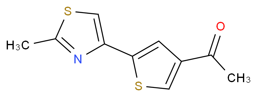 1-[5-(2-methyl-1,3-thiazol-4-yl)thiophen-3-yl]ethan-1-one_分子结构_CAS_)