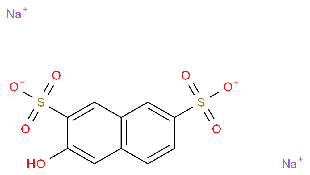 disodium 3-hydroxynaphthalene-2,7-disulfonate_分子结构_CAS_135-51-3