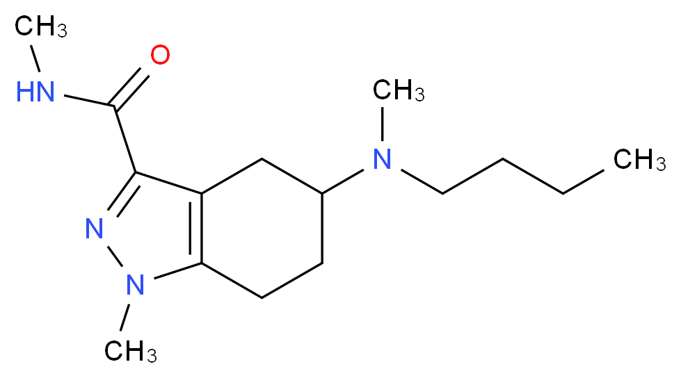5-[butyl(methyl)amino]-N,1-dimethyl-4,5,6,7-tetrahydro-1H-indazole-3-carboxamide_分子结构_CAS_)