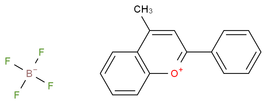 4-Methyl-2-phenyl-1-benzopyrylium tetrafluoroborate_分子结构_CAS_155614-08-7)