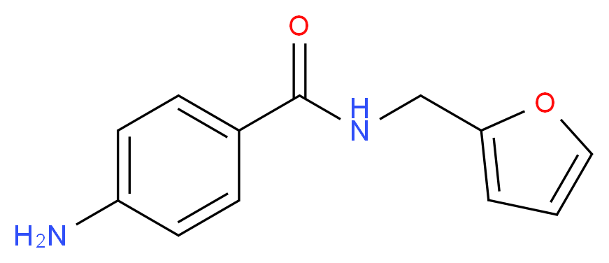 4-amino-N-(furan-2-ylmethyl)benzamide_分子结构_CAS_)