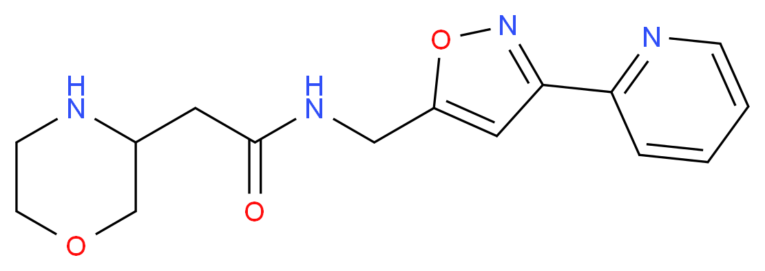 2-(3-morpholinyl)-N-{[3-(2-pyridinyl)-5-isoxazolyl]methyl}acetamide_分子结构_CAS_)