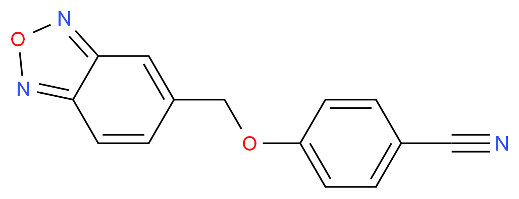 4-(2,1,3-benzoxadiazol-5-ylmethoxy)benzonitrile_分子结构_CAS_845266-25-3