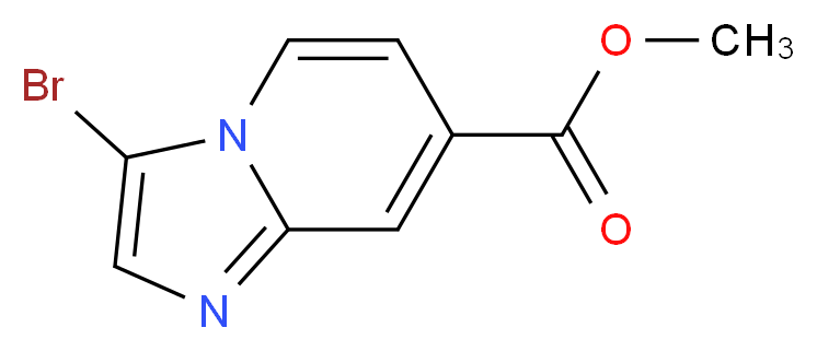 Methyl 3-bromoimidazo[1,2-a]pyridine-7-carboxylate_分子结构_CAS_342613-63-2)