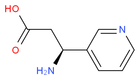 (3S)-3-amino-3-(pyridin-3-yl)propanoic acid_分子结构_CAS_129043-04-5