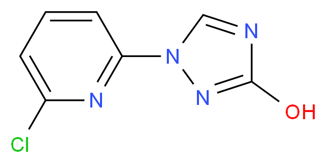 1-(6-氯-2-哌啶)-1H-3-羟基-1,2,4三唑_分子结构_CAS_80714-26-7)