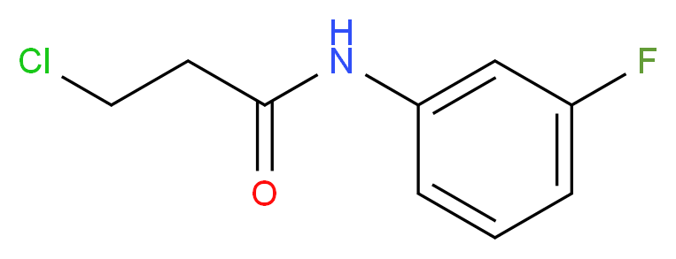 3-chloro-N-(3-fluorophenyl)propanamide_分子结构_CAS_100638-26-4