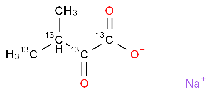 2-酮-3-(甲基-d3)-丁酸-1,2,3,4-13C4, 3-d1 钠盐_分子结构_CAS_)