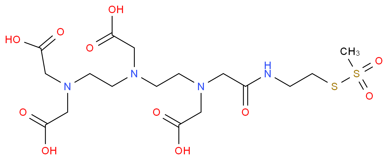 2-{[2-({2-[bis(carboxymethyl)amino]ethyl}(carboxymethyl)amino)ethyl]({[2-(methanesulfonylsulfanyl)ethyl]carbamoyl}methyl)amino}acetic acid_分子结构_CAS_1246817-77-5