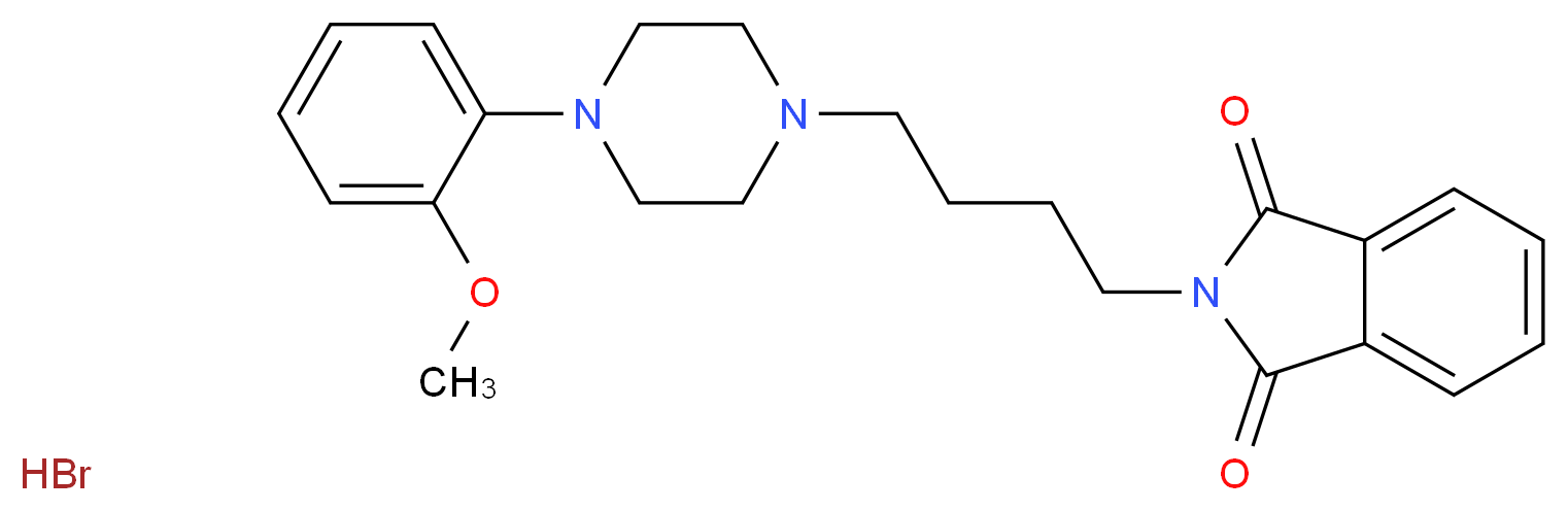 2-{4-[4-(2-methoxyphenyl)piperazin-1-yl]butyl}-2,3-dihydro-1H-isoindole-1,3-dione hydrobromide_分子结构_CAS_115338-32-4