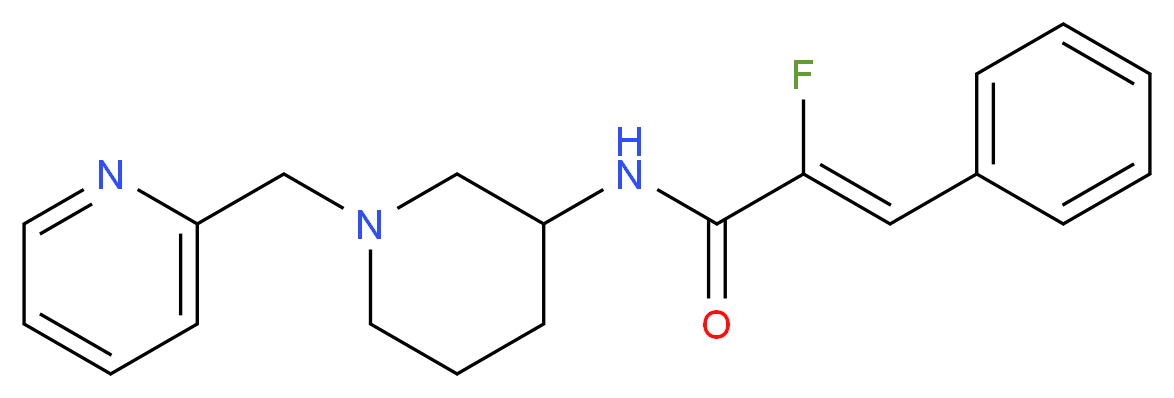 (2Z)-2-fluoro-3-phenyl-N-[1-(2-pyridinylmethyl)-3-piperidinyl]acrylamide_分子结构_CAS_)