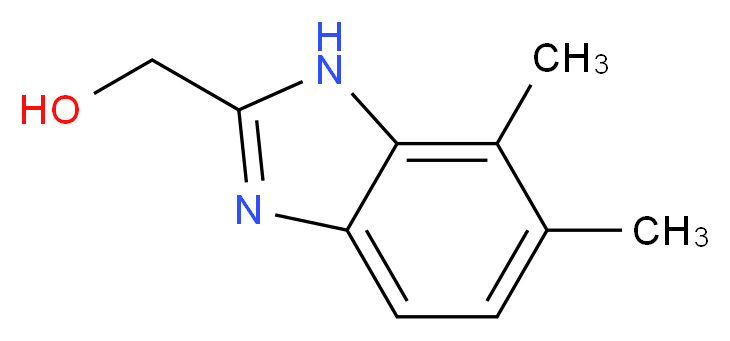 (6,7-dimethyl-1H-1,3-benzodiazol-2-yl)methanol_分子结构_CAS_915921-59-4