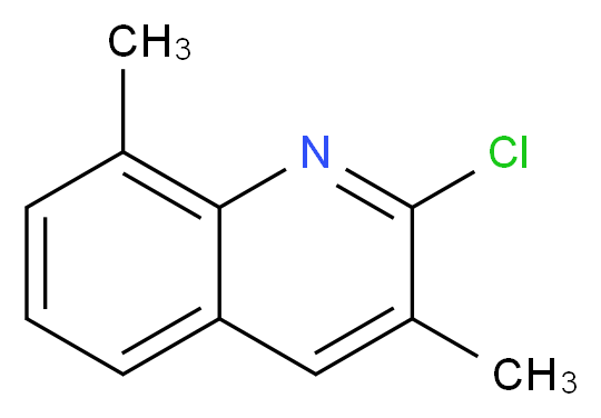 2-CHLORO-3,8-DIMETHYLQUINOLINE_分子结构_CAS_108097-04-7)