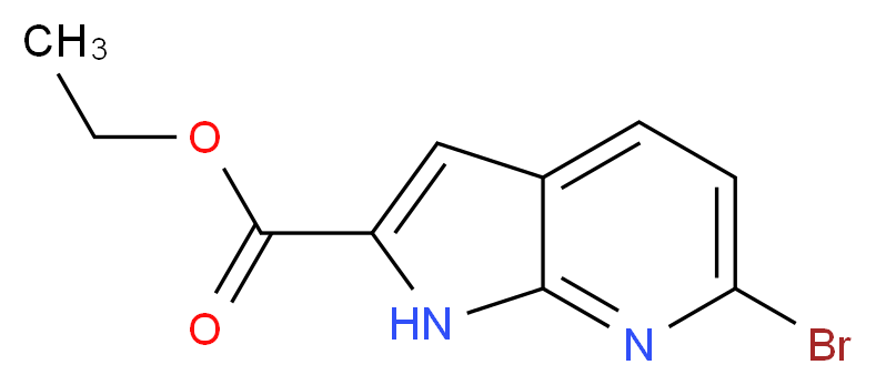 Ethyl 6-bromo-1H-pyrrolo[2,3-b]pyridine-2-carboxylate_分子结构_CAS_577711-94-5)
