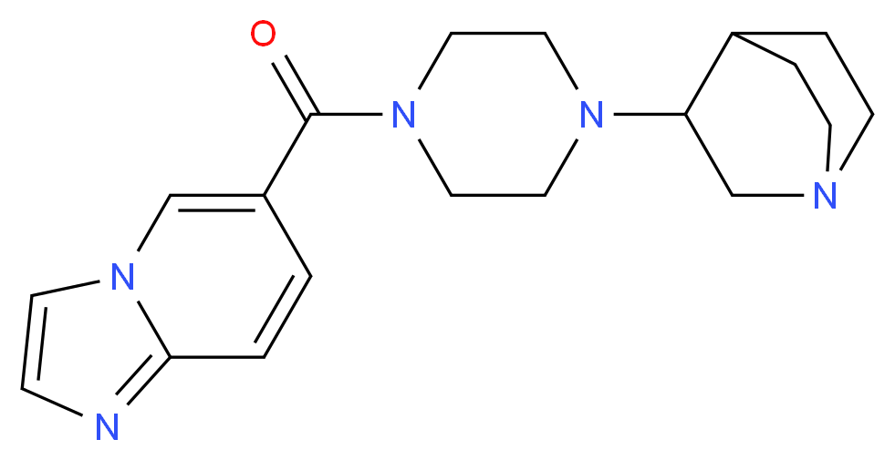 6-{[4-(1-azabicyclo[2.2.2]oct-3-yl)piperazin-1-yl]carbonyl}imidazo[1,2-a]pyridine_分子结构_CAS_)