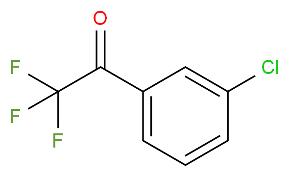 1-(3-chlorophenyl)-2,2,2-trifluoroethan-1-one_分子结构_CAS_321-31-3