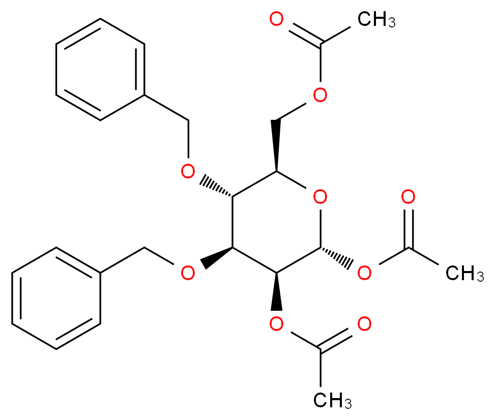 3,4-Di-O-benzyl-1,2,6-tri-O-acetyl-α-D-mannopyranose_分子结构_CAS_65827-57-8)