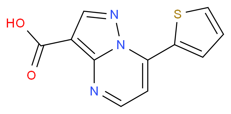 7-thien-2-ylpyrazolo[1,5-a]pyrimidine-3-carboxylic acid_分子结构_CAS_)