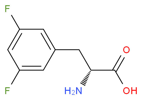 3,5-二氟-D-苯基丙氨酸_分子结构_CAS_266360-63-8)