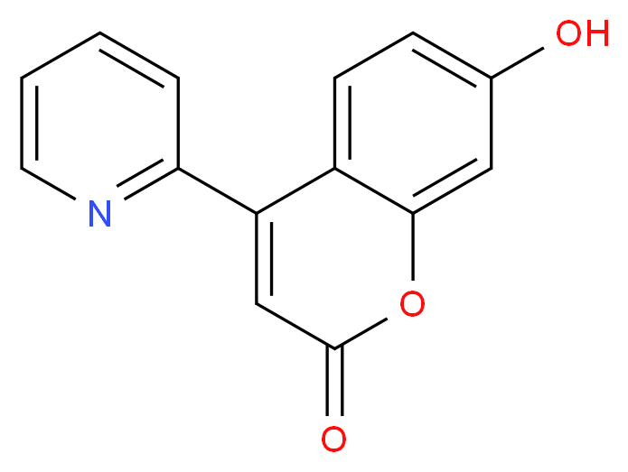 7-Hydroxy-4-(pyridin-2-yl)coumarin_分子结构_CAS_386704-10-5)